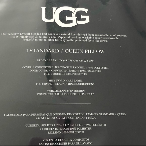 ISO UGG side sleeper pillow - preferably king size but will accept Queen! - Picture 3 of 3